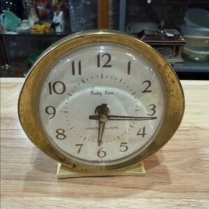 Vintage Westclox Baby Ben Alarm Clock 3.5" x 3.5"